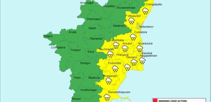 FORECAST FOR TAMILNADU AND PUDUCHERRY FOR NEXT FIVE DAYS